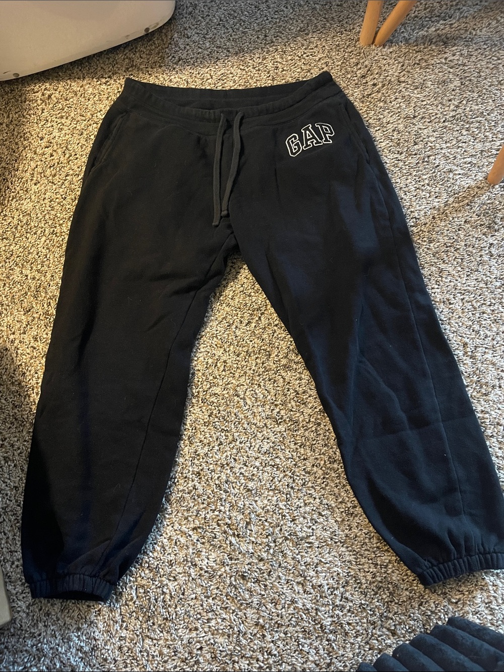 GAP Kids Black Fleece Joggers with Logo